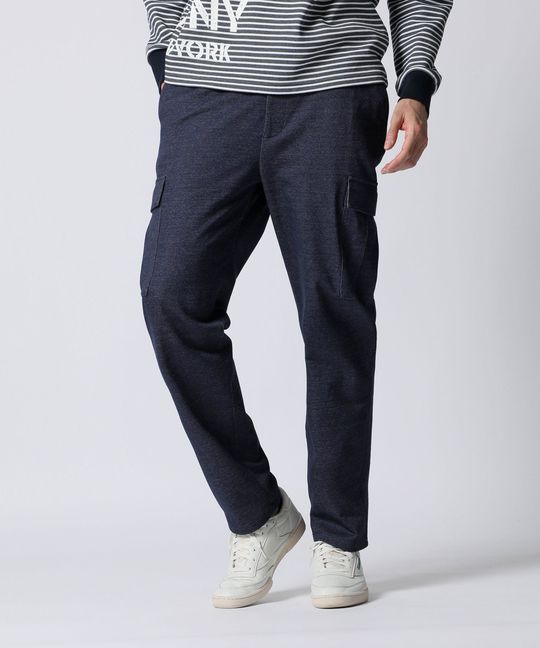 デニムジャージ カーゴパンツ