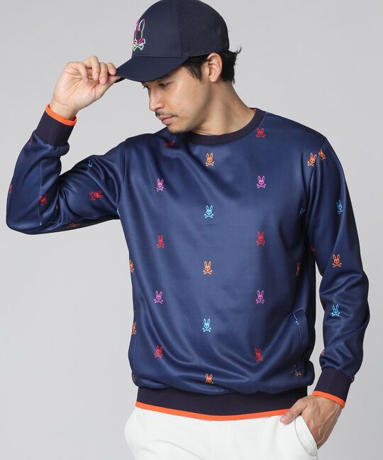 [GOLF]カラフルロゴパターン 裏起毛 スウェット