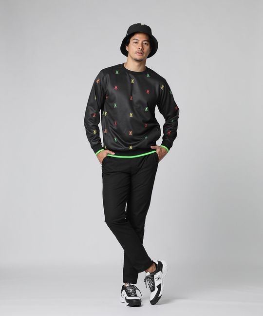 [GOLF]カラフルロゴパターン 裏起毛 スウェット