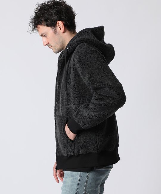 ボアフリース ジップパーカ