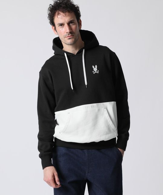 ピマ裏毛 2TONEポケット パーカ