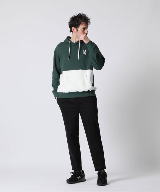 ピマ裏毛 2TONEポケット パーカ