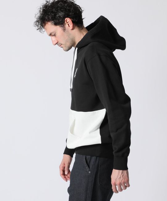 ピマ裏毛 2TONEポケット パーカ