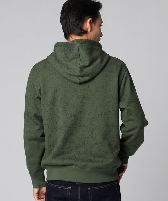 アウトラインロゴパターン ジップパーカ