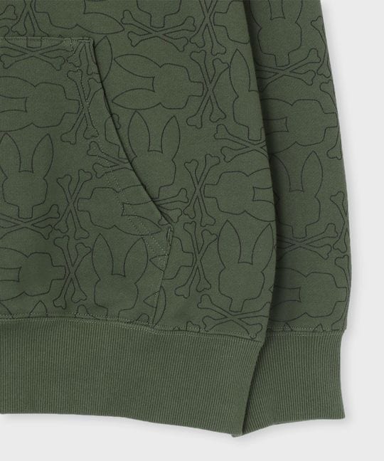 アウトラインロゴパターン ジップパーカ