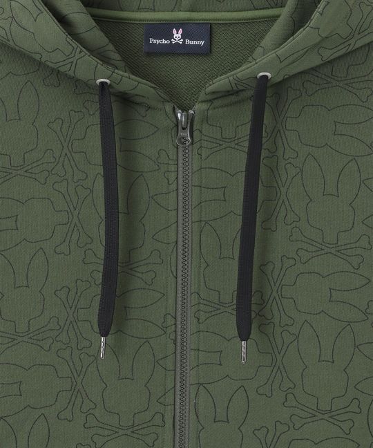 アウトラインロゴパターン ジップパーカ