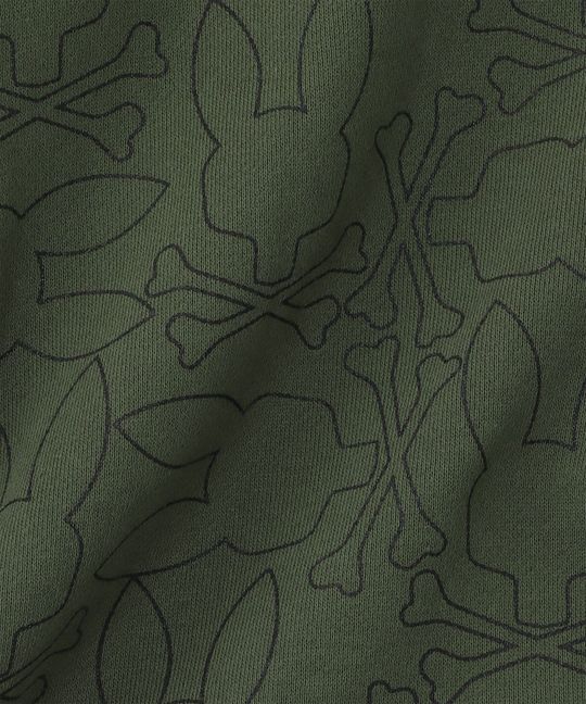 アウトラインロゴパターン ジップパーカ