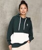 [WOMEN]ピマ裏毛 2TONEポケット パーカ