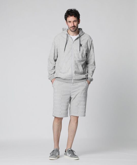 ブロックジャガード セットアップ パイルジップパーカ