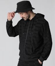 ブロックジャガード セットアップ パイルジップパーカ