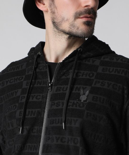 ブロックジャガード セットアップ パイルジップパーカ