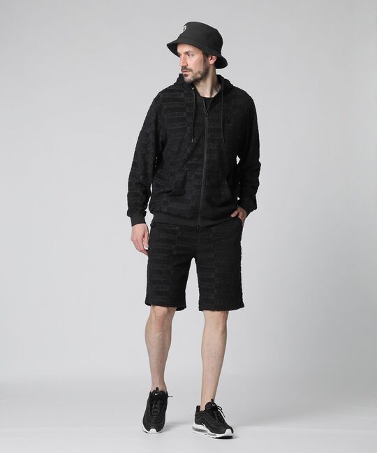 ブロックジャガード セットアップ パイルジップパーカ