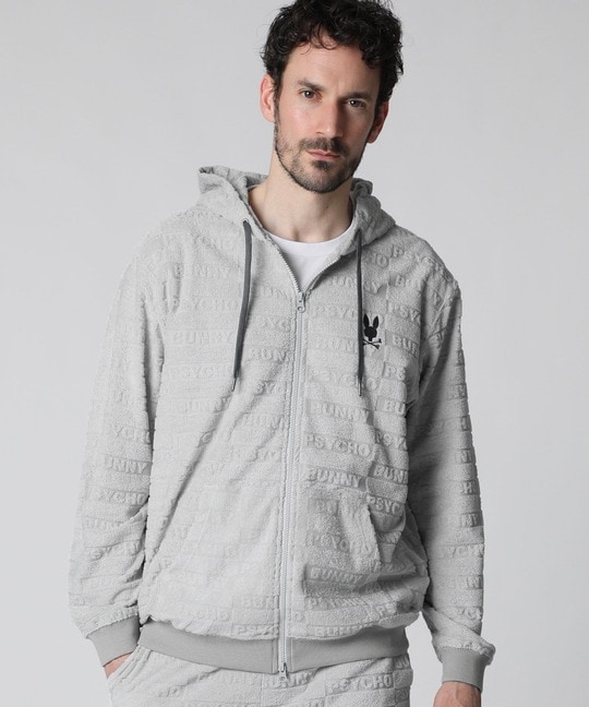 ブロックジャガード セットアップ パイルジップパーカ