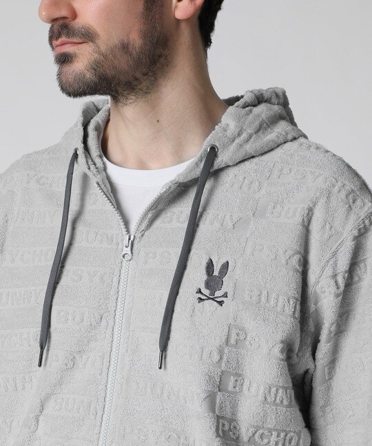 ブロックジャガード セットアップ パイルジップパーカ