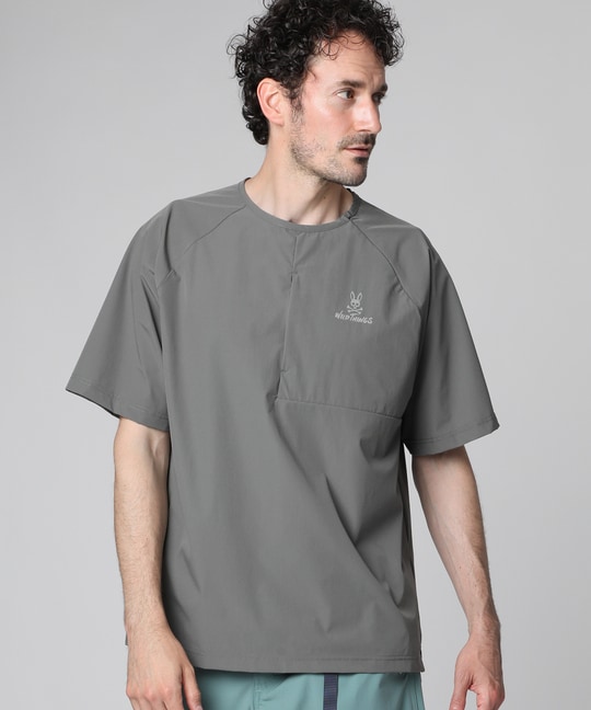 WILD THINGS × Psycho Bunny コラボ ベースクルー Tシャツ