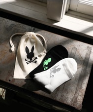 [WEB限定]2PACK シルエットバニー リブソックス