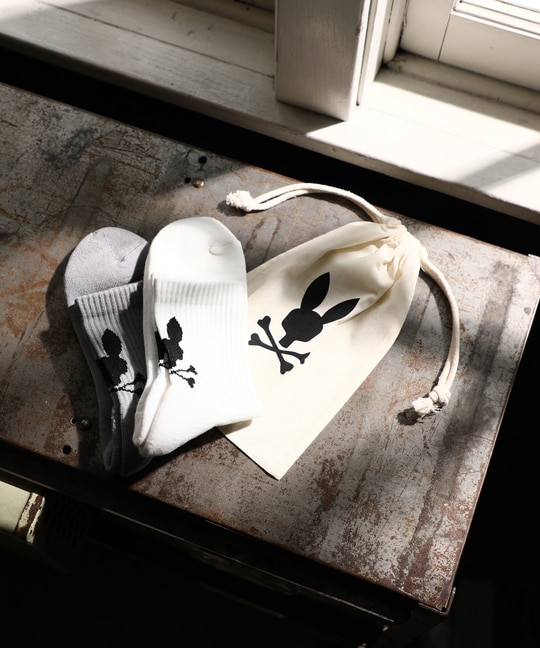 [WEB限定]2PACK シルエットバニー リブソックス