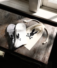 [WEB限定]2PACK シルエットバニー リブソックス