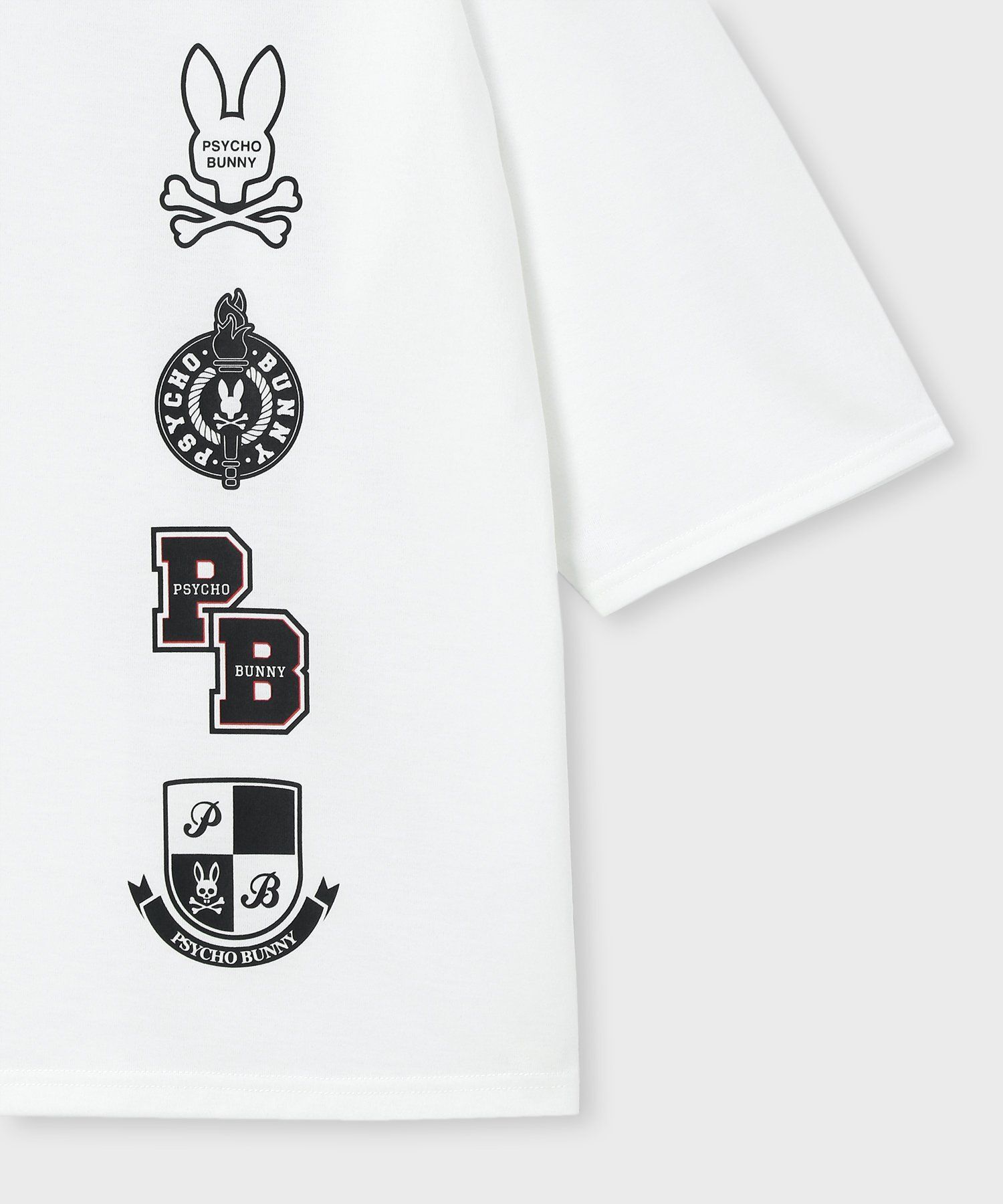 WEB限定]アーカイブカレッジロゴ 7分丈 Tシャツ｜Psycho Bunny｜サイコ