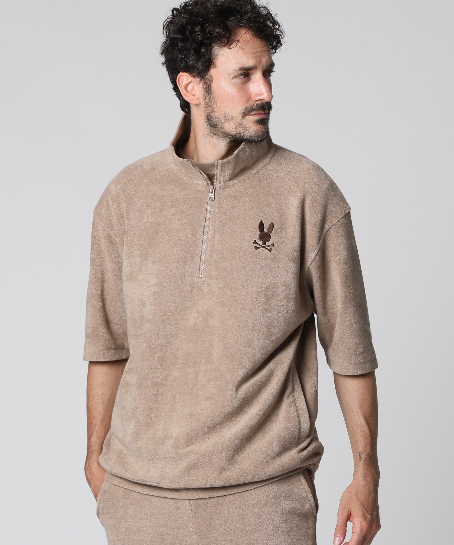 コンパクトパイル ハーフジップ Tシャツ[Luxury relax]｜Psycho Bunny