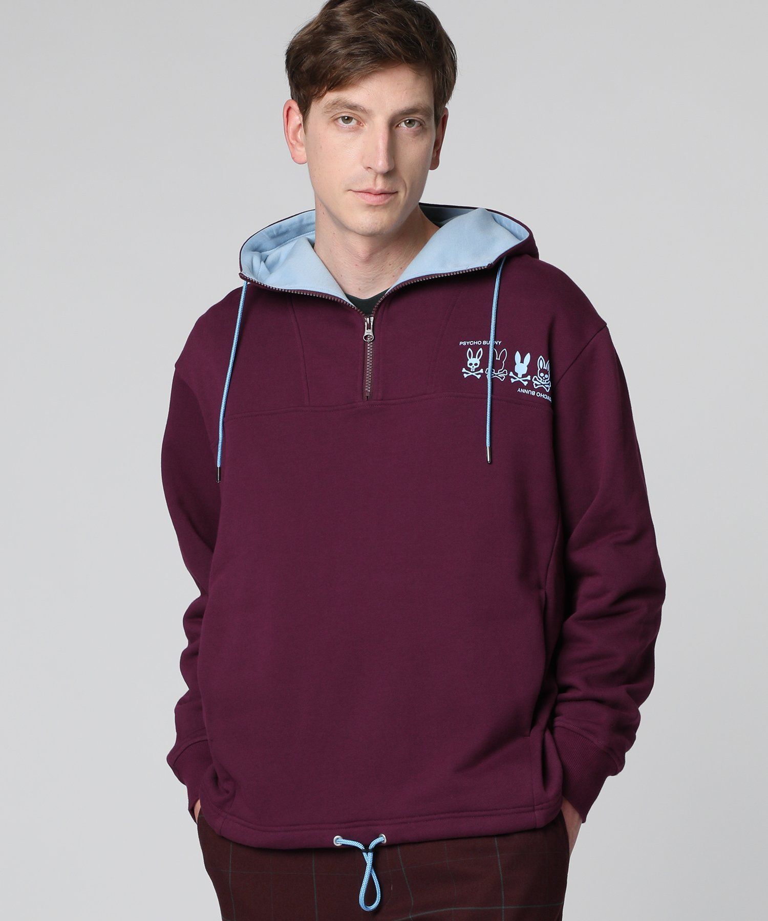 4BUNNY ハーフジップパーカ｜Psycho Bunny｜サイコバニー 公式ブランド