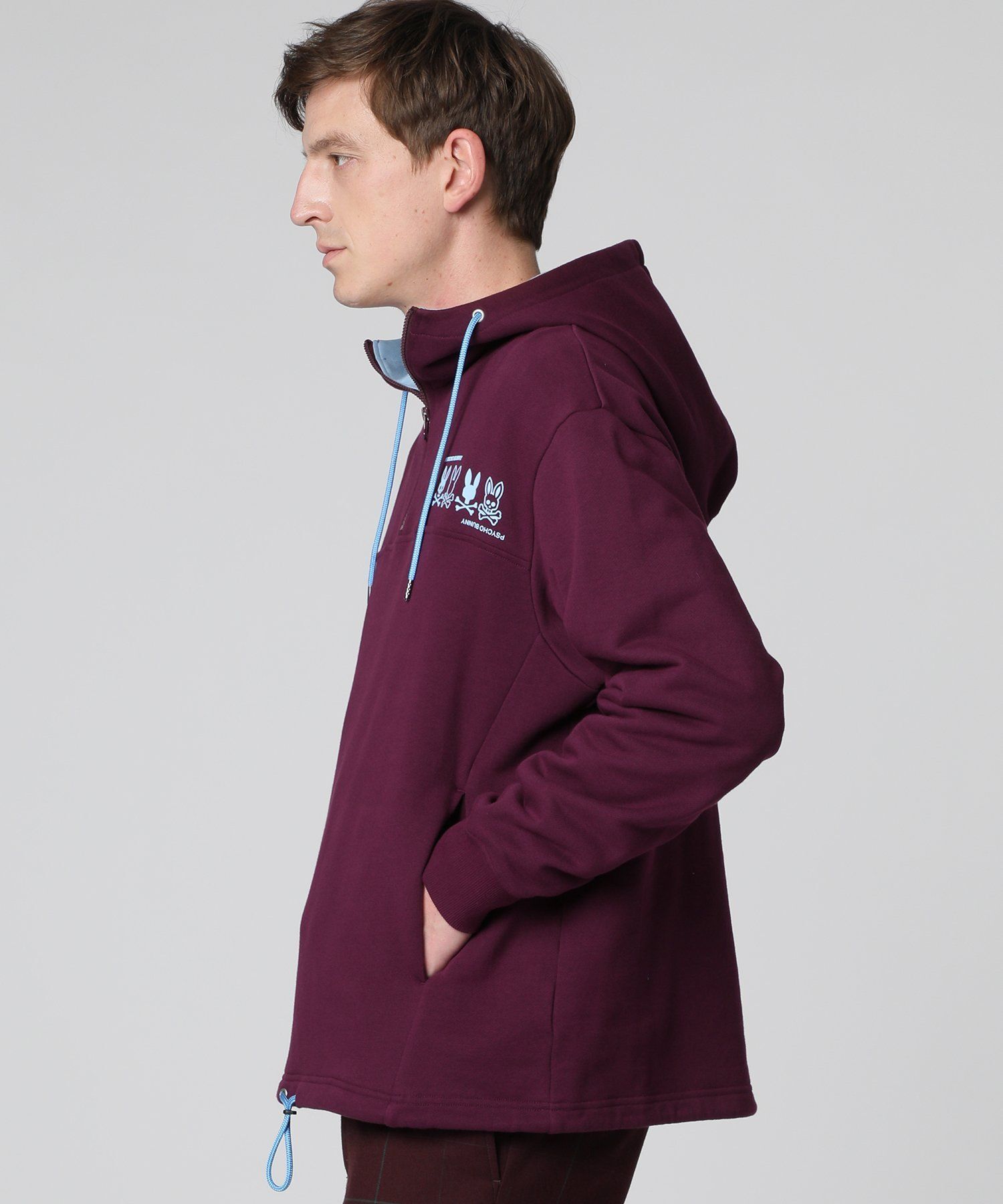 4BUNNY ハーフジップパーカ｜Psycho Bunny｜サイコバニー 公式ブランド