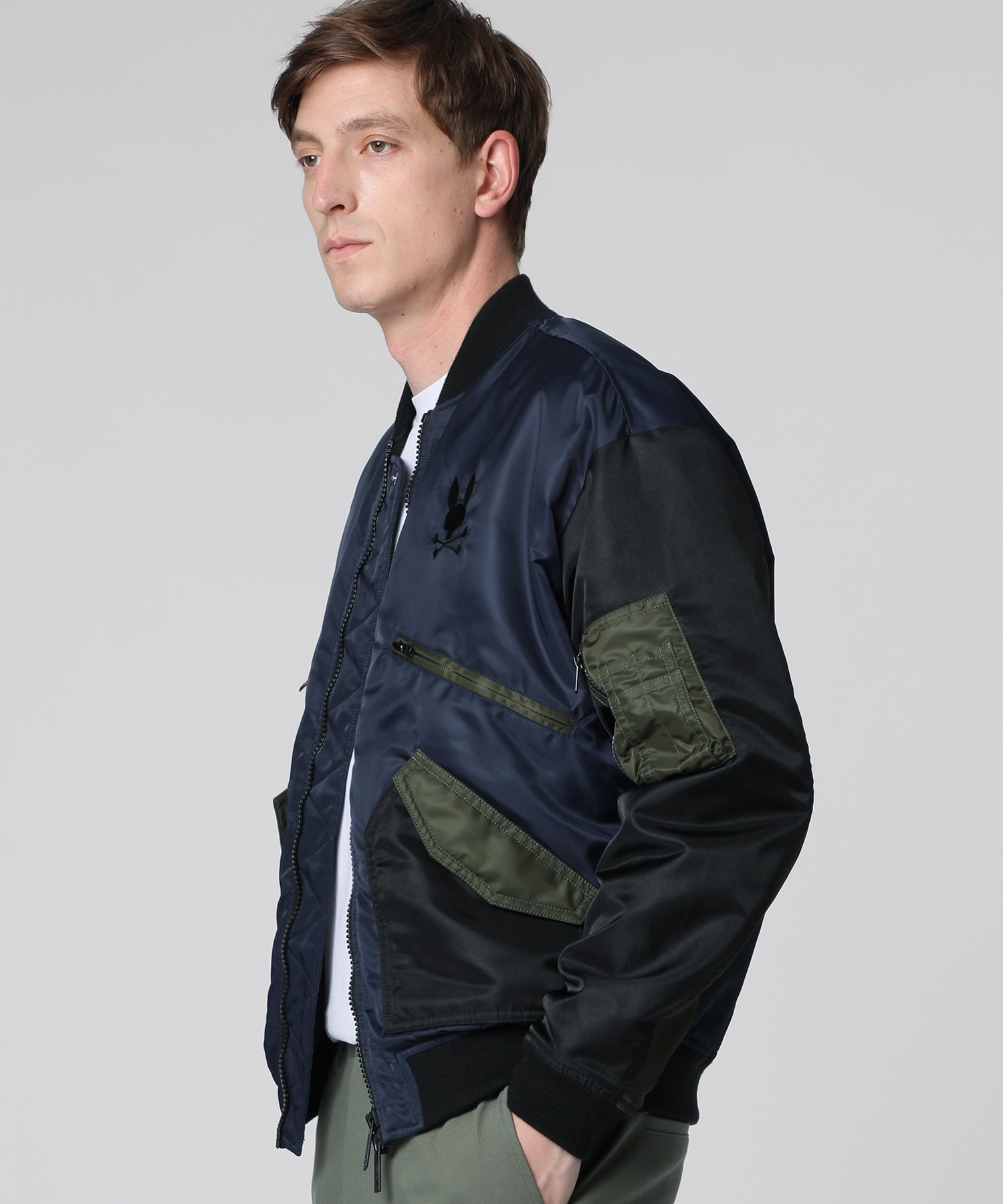 バイカラーデザイン MA-1｜Psycho Bunny｜サイコバニー 公式ブランド