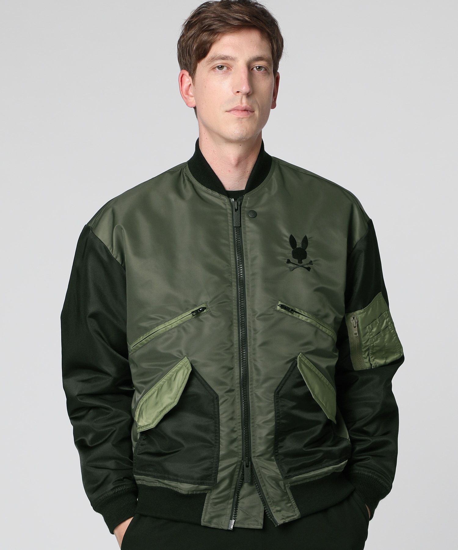 バイカラーデザイン MA-1｜Psycho Bunny｜サイコバニー 公式ブランド