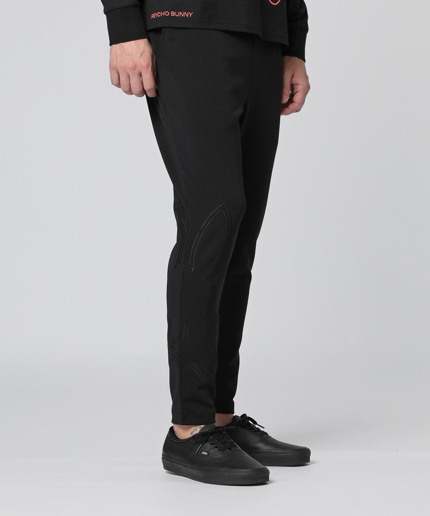 brunt secret number サイドバー付 タン PING APPAREL】全方向ストレッチ裏起毛ダンボールニットテーパード