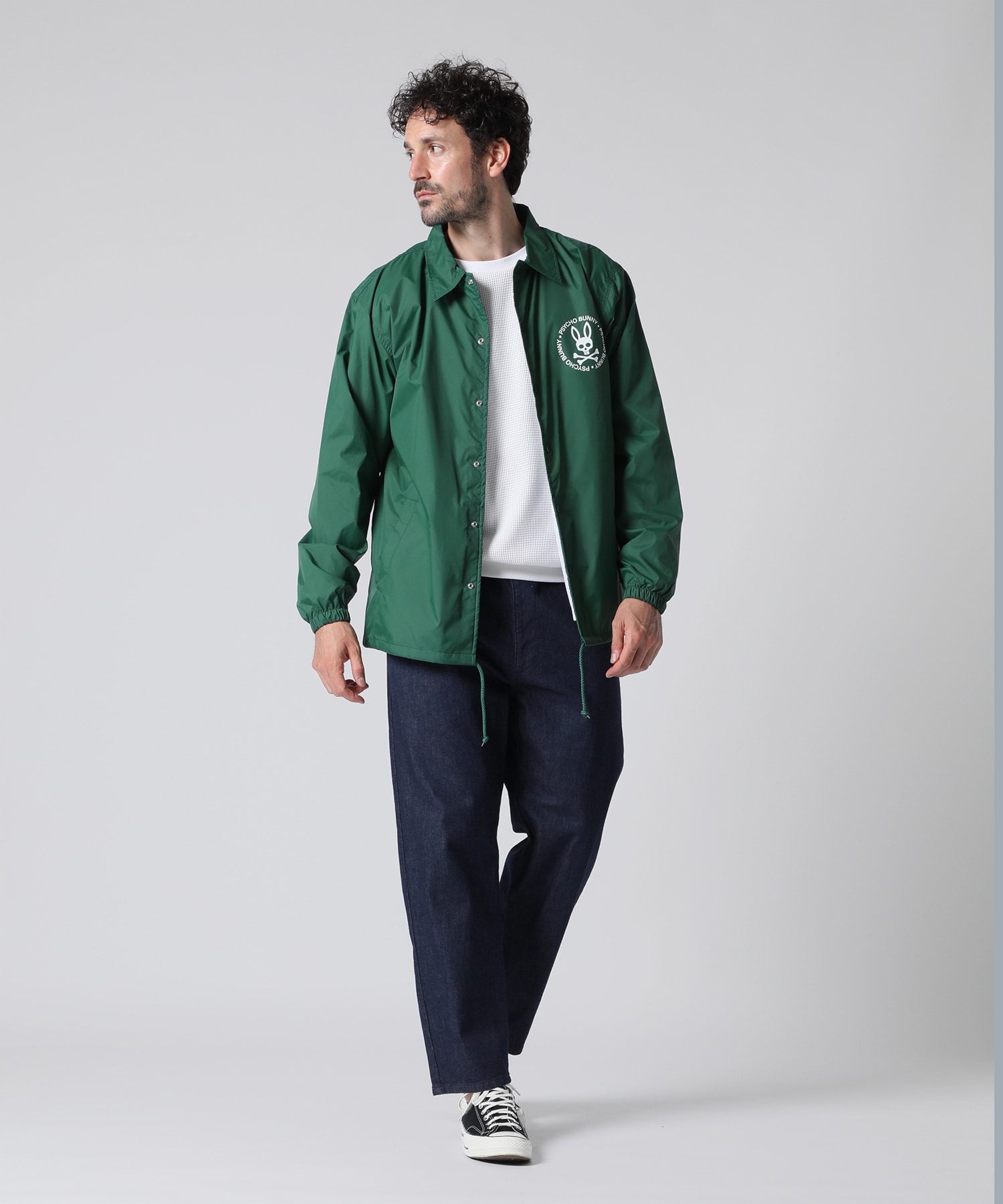 WEB限定]シルエットロゴ コーチジャケット｜Psycho Bunny｜サイコ