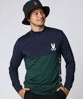 [WEB限定]切り替え モックネックロングスリーブTシャツ
