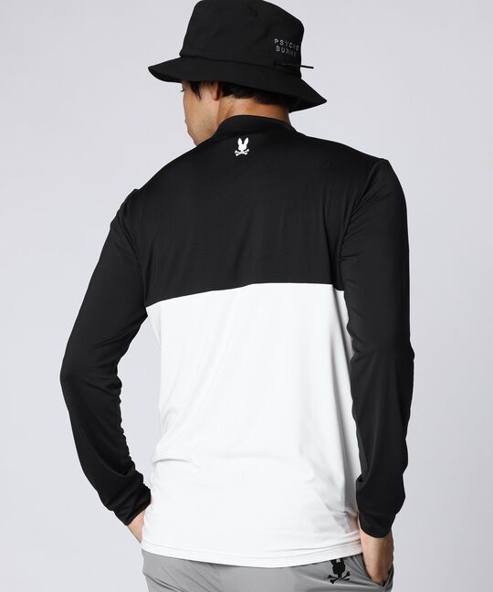 [WEB限定]切り替え モックネックロングスリーブTシャツ