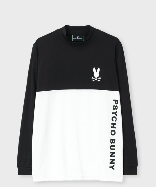 [WEB限定]切り替え モックネックロングスリーブTシャツ