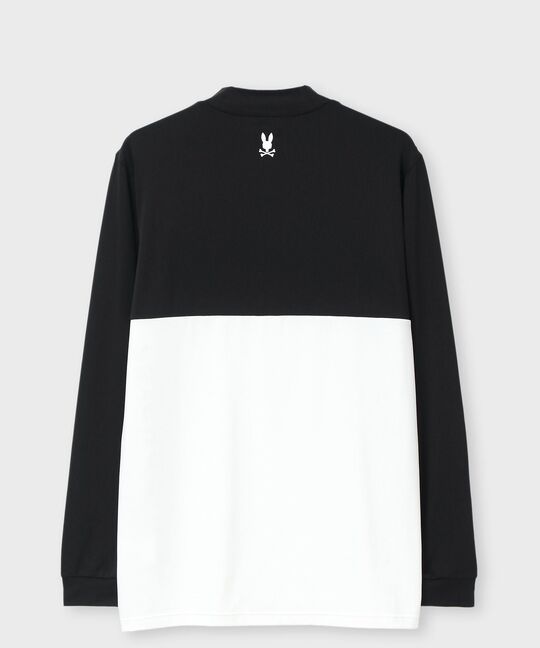 [WEB限定]切り替え モックネックロングスリーブTシャツ