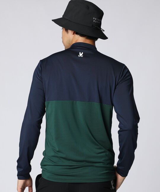 [WEB限定]切り替え モックネックロングスリーブTシャツ