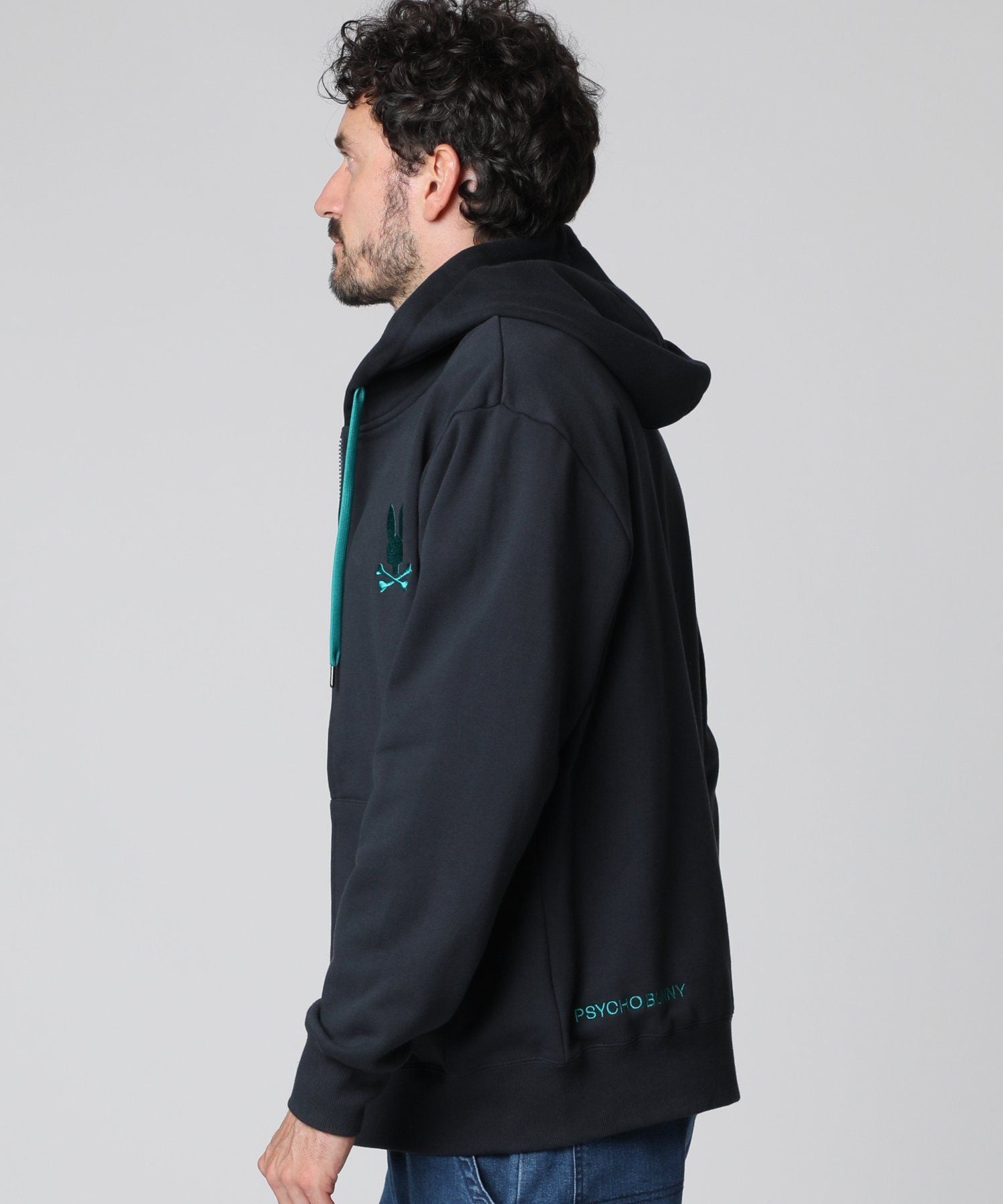 ピマ裏毛 フォントロゴ ジップパーカ｜Psycho Bunny｜サイコバニー