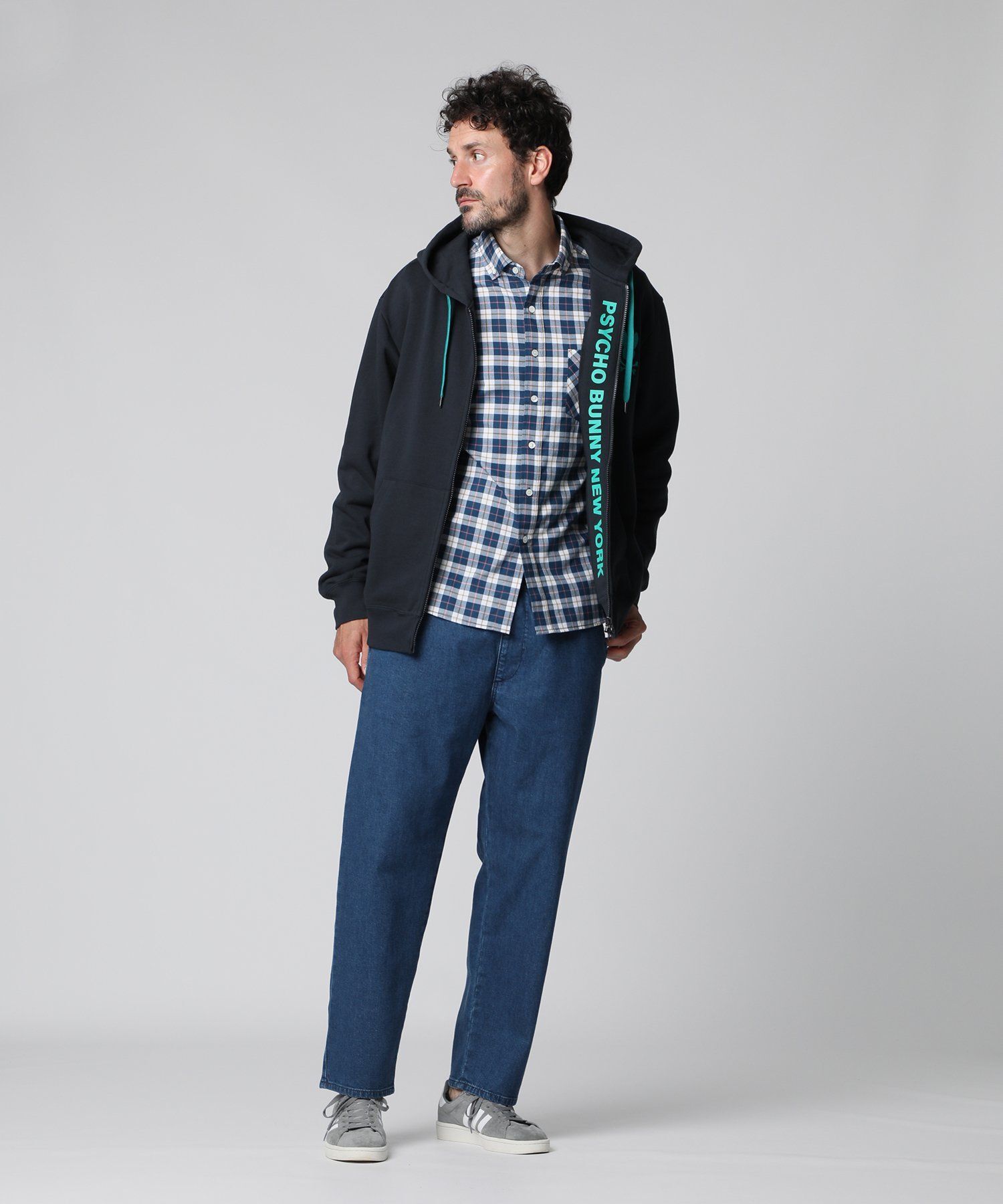 ピマ裏毛 フォントロゴ ジップパーカ｜Psycho Bunny｜サイコバニー