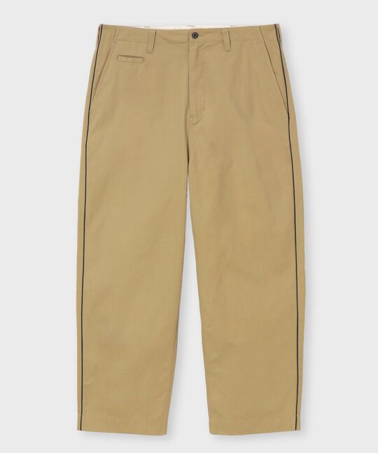 サイドパイピング コンパクトチノ ワイドパンツ