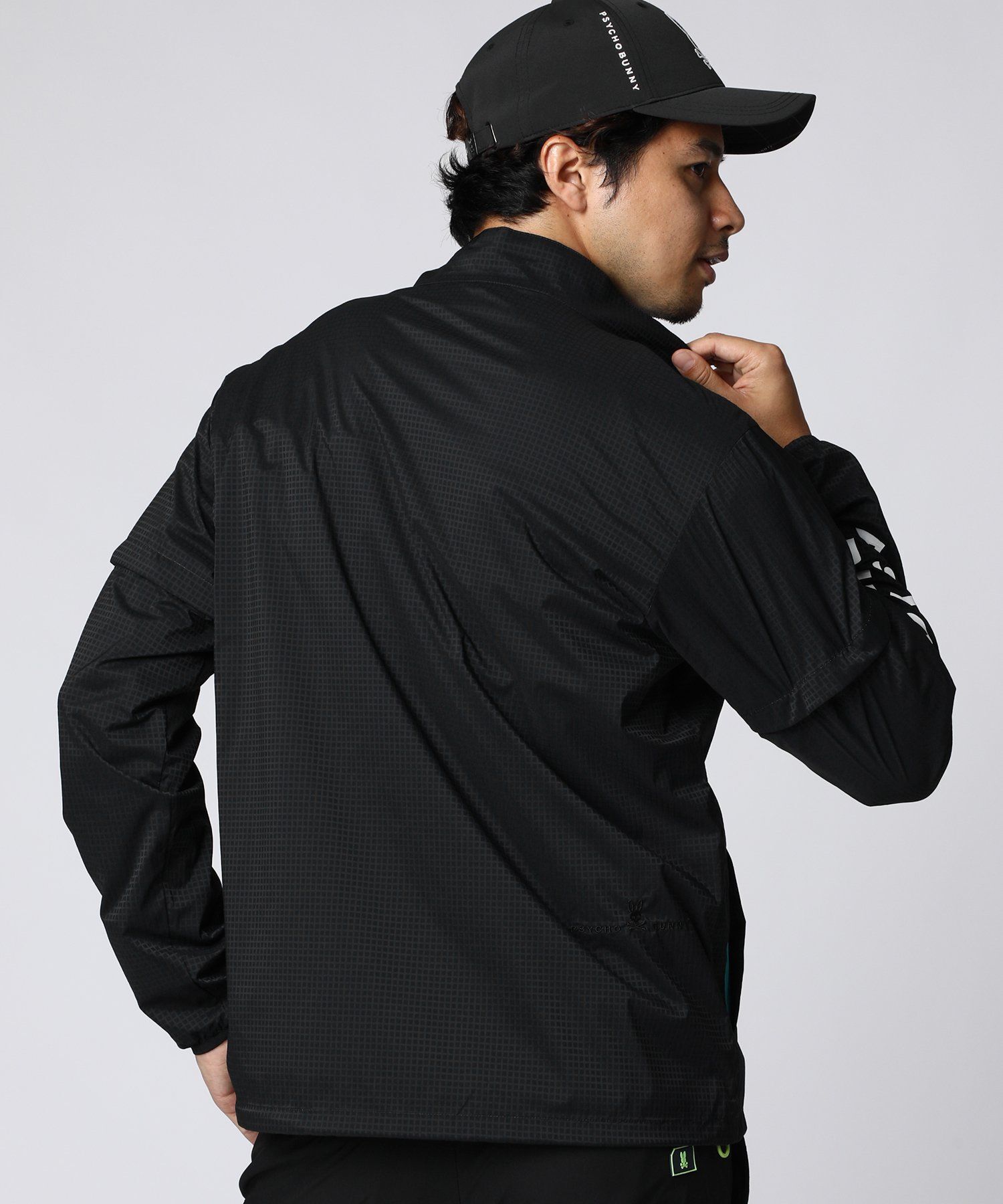 サイコバニー ストレッチタフタ ジャケット ブルゾン ゴルフ Psycho Bunny（サイコバニー） ブルゾン アウター 「GOLF」ストレッチ