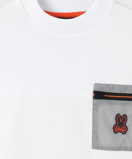 [GOLF]ダブルフェイス 長袖ラグランショートモックネック