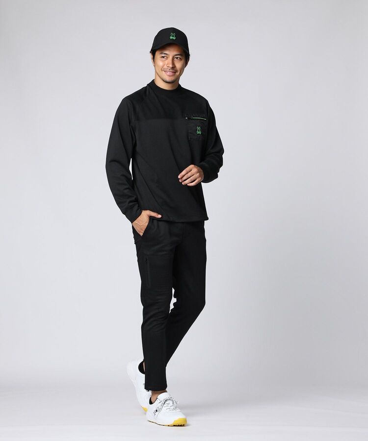 GOLF]ダブルフェイス 長袖ラグランショートモックネック｜Psycho Bunny