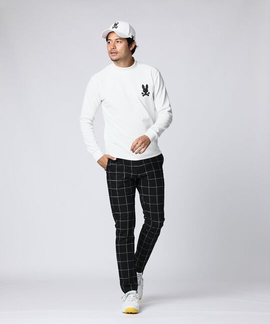 [GOLF]リンクスジャガードチェック 長袖モックネック