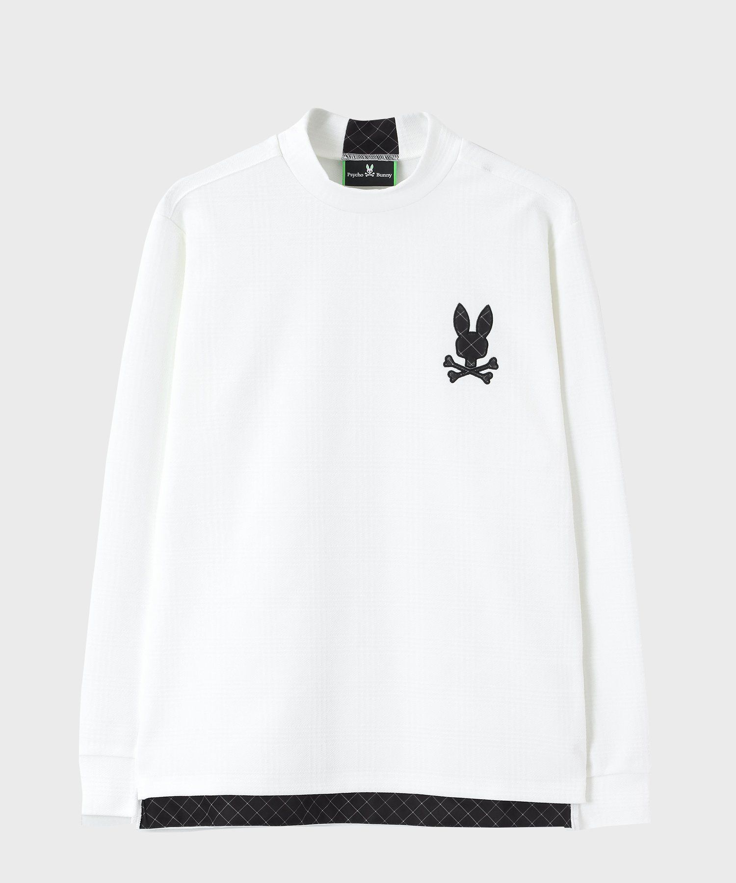 美品 バーバリーゴルフ 長袖 モックネック Tシャツ ロゴ チェック ホワイト 美品 バーバリーゴルフ 長袖 モックネック Tシャツ ロゴ チェック ホワイト