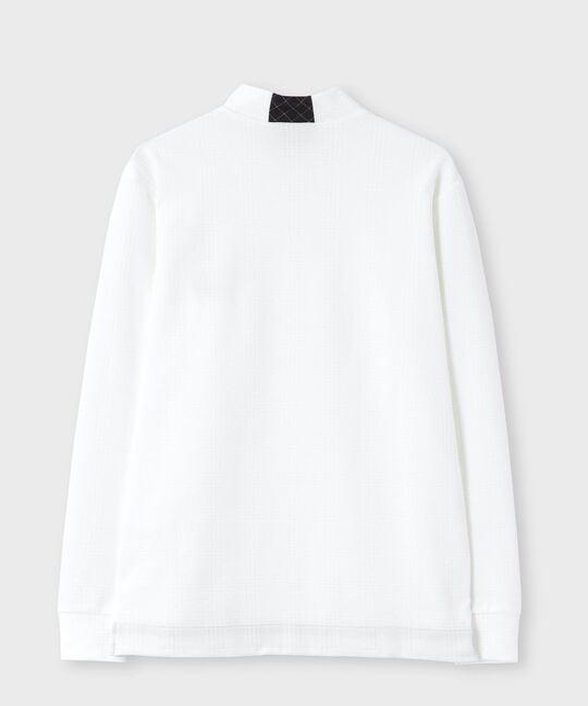 [GOLF]リンクスジャガードチェック 長袖モックネック