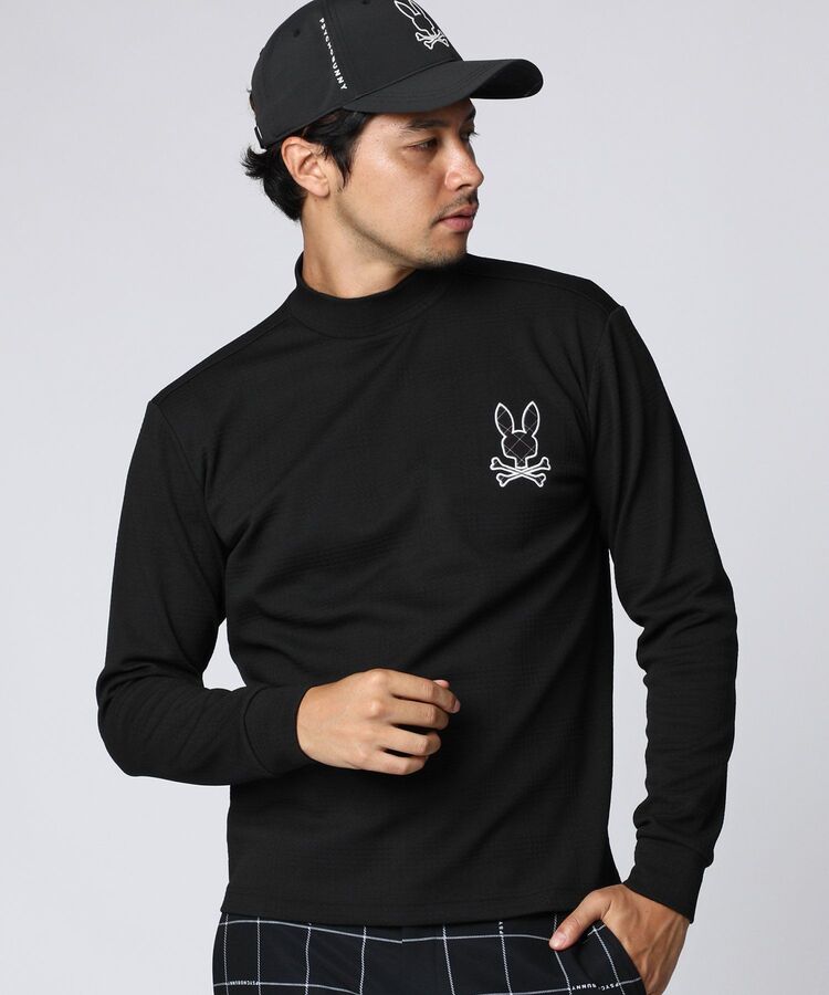 GOLF]リンクスジャガードチェック 長袖モックネック｜Psycho Bunny