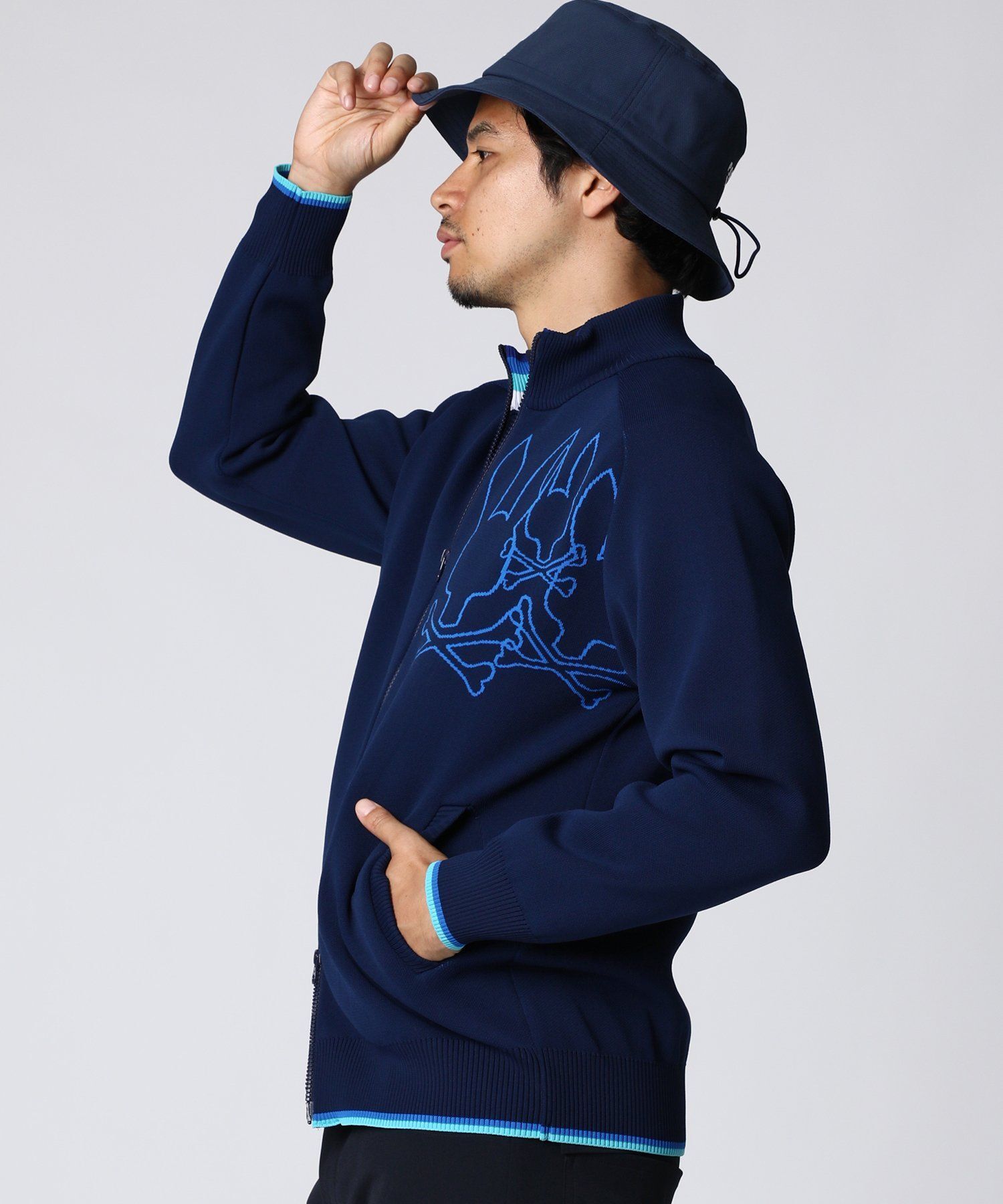 GOLF]フルジップアップ スタンドニット｜Psycho Bunny｜サイコバニー