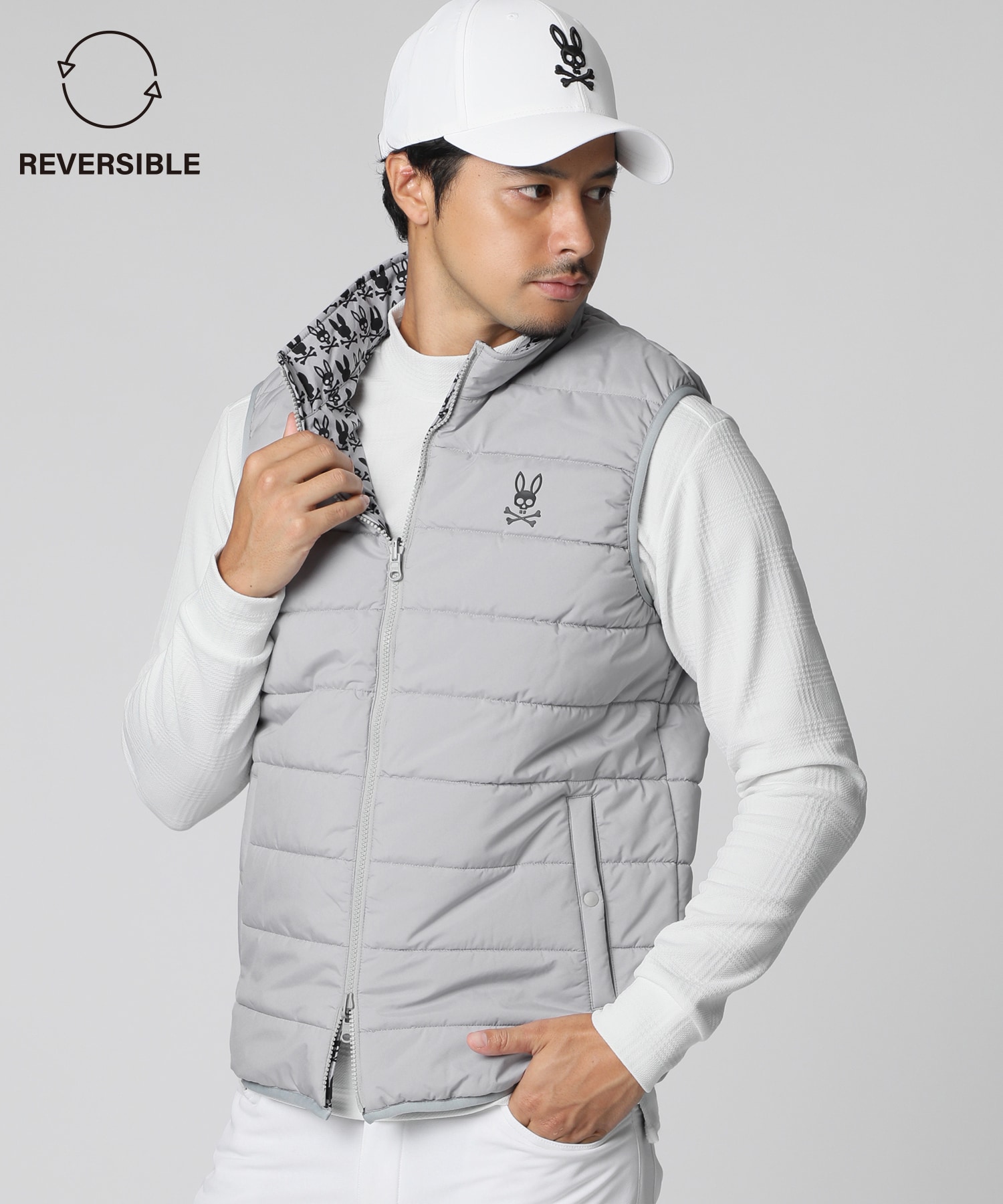 GOLF]ストレッチタフタ リバーシブルベスト｜Psycho Bunny｜サイコ