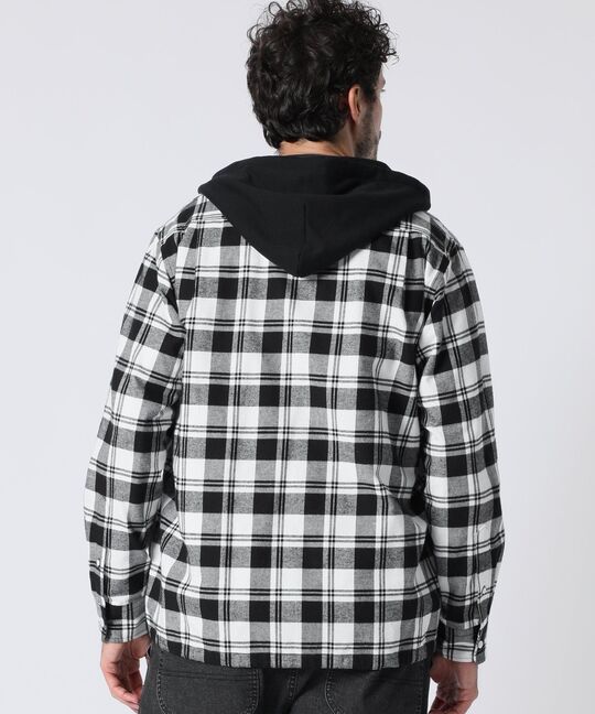 フーディ フランネルチェック シャツ