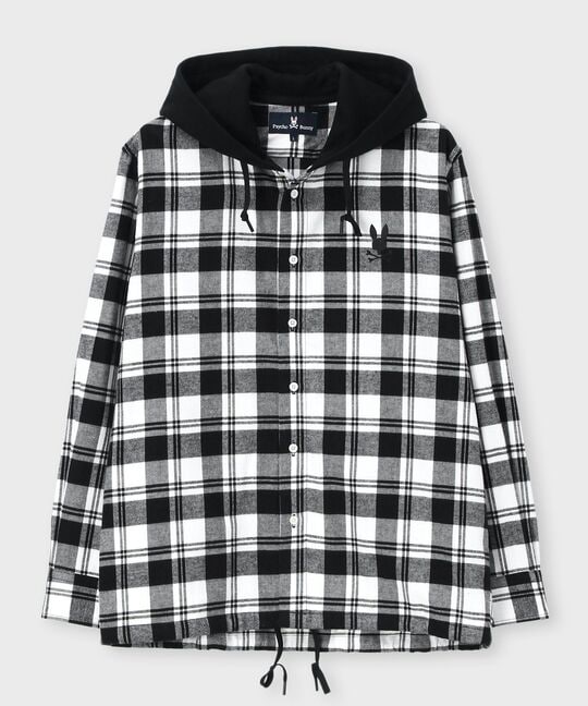 フーディ フランネルチェック シャツ