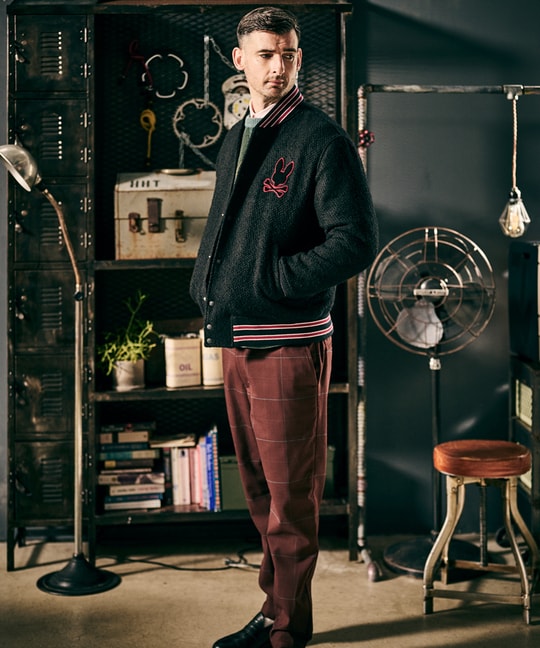 ツイード バーシティジャケット